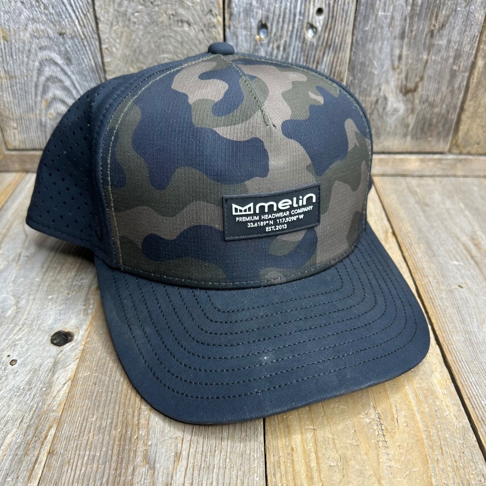 Melon ODYSEA BRICK HYDRO Olive Camo Performance Snapback Hat